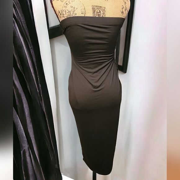 Women's Sleeveless Tube Top Sexy Strapless Bodycon Maxi Club Dress Size M NWOT - Picture 3 of 6
